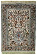 Isfahan Tappeto 110 x 160 Beige (Iran) Annodato A Mano