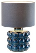 "L'Oca Nera" lampada da tavolo in ceramica blu