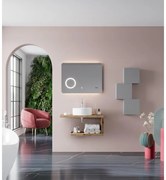 Piano con lavabo da appoggio in MDF