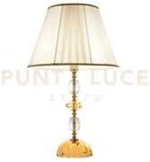 Lume/g patricia 1 luce trasparente ambra attacco e27 d.40cm