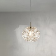 Lampadario Alluminio Contemporaneo Meteora Ambra 1 Luce E27 Vetro