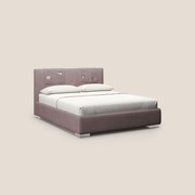 Horus letto imbottito contenitore e presa USB sulla testata in tessuto impermeabile T02 rosa