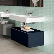 Mobile bagno sospeso con lavabo L 80 cm blu navy per vasca centrale Element