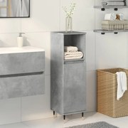Armadietto Da Bagno Grigio Cemento 30x30x100 Cm İn Truciolato /