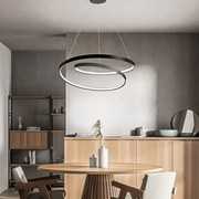 Lampadario Moderno Ritmo Nero Led Piccolo