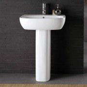 Lavabo con colonna Geberit 50 cm bianco lucido   Fantasia