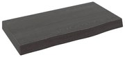 Ripiano muro grigio scuro 40x20x4 cm massello rovere trattato