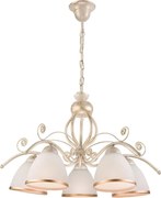 Lampadario a catena RETRO II 5xE27/60W/230V bianco patinato