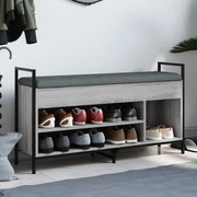 Panca porta scarpe grigio sonoma 105,5x32x57,5 cm