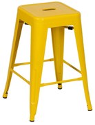 Set di sedie da bar gialla in metallo 2 pz (altezza della seduta 61 cm) – Ixia