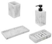 Set 4 Accessori D'Appoggio Feridras "Marmo" Effetto Marmo