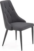 Sedia K365 grigio velluto