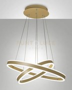 Palau lampadario a  sospensione oro opaco 2 rings a led 3000k - 108...