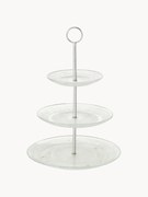 Alzatina a più livelli in vetro con struttura Relief