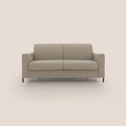 Ortensia divano letto materasso H18 cm con piedi alti in elegante microfibra smacchiabile T11 tortora