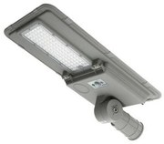 Lampione stradale Led 100W Grigio con pannello solare IP65 Bianco freddo 6000K con sensore crepuscolare e di movimento M LEDME