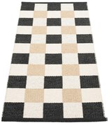 Passatoia da interno/esterno nera/color crema 70x160 cm Pix Black Vanilla – Pappelina