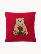 Copricuscino in cotone con motivo invernale Buddy