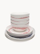 Servizio di stoviglie per feste con smalto reattivo, 4 persone (12 pz)