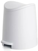 Pattumiera da Bagno Moderna Colore Bianco con Pedale e Coperchio