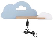 Applique LED per bambini con mensola CLOUD LED/5W/230V blu/bianco