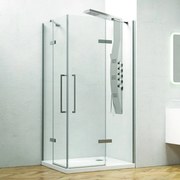 Kamalu - Cabina doccia 130x80 angolare due ante battenti KT1000