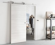 Porta scorrevole Sablé in mdf marrone, L 92.5 x H 211.5 cm, con binario Ermes Reversibile