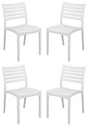 ZULE - set 4 sedie polipropilene impilabile