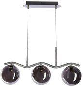 Lampadario a cavo LUMOS 3xG9/20W/230V nero fumé