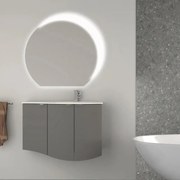 Mobile sottolavabo e lavabo Onda grigio nuvola L 104 x H 70 x P 51 cm 1 vasca