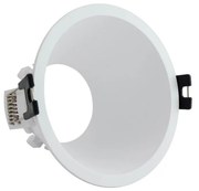 Faretto da Incasso Rotondo Fisso Bianco Foro Ø85mm in Policarbonato per GU10