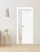 Porta interna scorrevole Cool in legno colore bianco, L 60 x H 210 cm, apertura reversibile