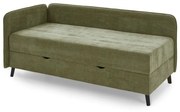 Letto singolo verde imbottito con contenitore 120x200 cm Kiruna - Meise Möbel