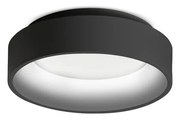 Plafoniera Moderna Ziggy Metallo Nero Led 22W 3000K Luce Calda