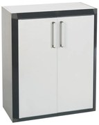 Armadio basso Thetris Eco GAROFALO in resina, grigio antracite L 70.5 x H 84.4 x P 39 cm 2 ante, adatto per esterno riparato
