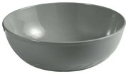 Lavabo da appoggio 33 cm grigio cemento con rilievi sul fondo Logos