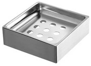 Kamalu - portasapone con drenaggio in acciaio inox satinato | nuevo-s