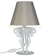 Abat jour da tavolo circeo bianco marmo paralume sabbia in ferro e ...