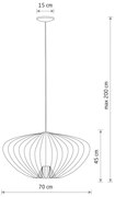 Nowodvorski Lighting Lampada a sospensione Pumpkin L, grigio scuro, Ø 70 cm, metallo, GU10