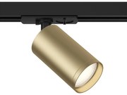 Faretto Per Binario Moderno Focus S Alluminio Oro Opaco E Nero 1 Luce