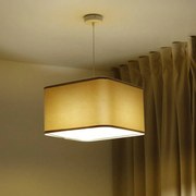 Maco Design Lampada a sospensione Kwadro, beige, 40 x 40 cm, tessuto velour