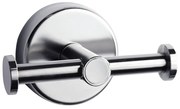 Kamalu - Appendiabiti bagno con doppio gancio laterale in acciaio inox lucido | Monde-C