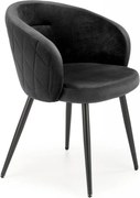 Sedia K430 velluto nero