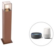 Lampada da esterno a stelo intelligente marrone ruggine 50 cm incl. Wifi P45 - Denmark