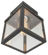 Plafoniera industriale da esterno nera 1 luce IP23 - ROTTERDAM