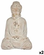 Statua Decorativa da Giardino Buddha Poliresina 22,5 x 40,5 x 27 cm (2 Unità)