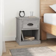 Comodino grigio sonoma 39x39x47,5 cm in legno multistrato