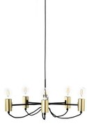 Lindby - Prospa 5 Lampadario Black/Brass Lindby