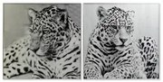 Quadro DKD Home Decor 100 x 2,5 x 100 cm Leopardo Coloniale (2 Unità)