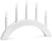 Markslöjd 704469 - Candelabro di Natale ATLE 5xE10/3W/230V bianco